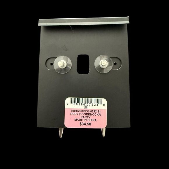 INC International Concepts Silver-Tone Door Knocker Party Statement Earrings - Picture 2 of 3